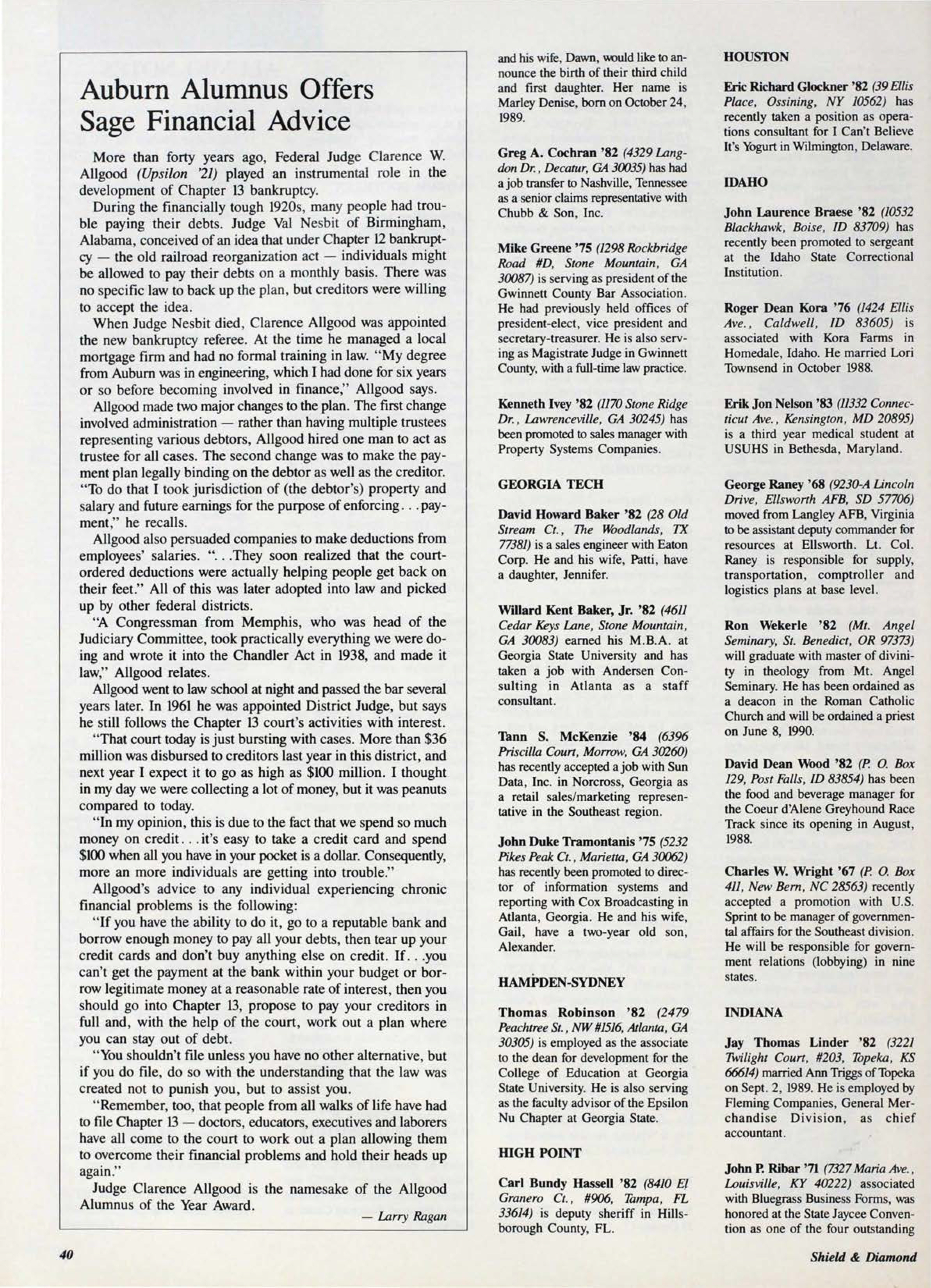 Auburn Alumnus Offers Sage Financial Advice